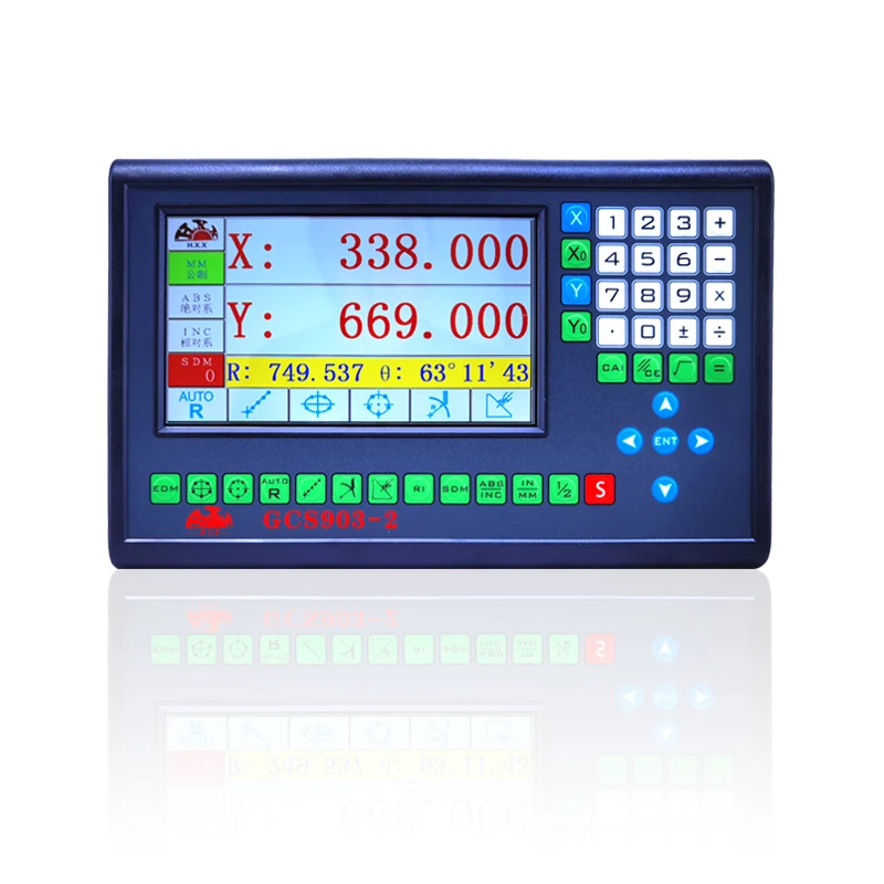 Set DRO LCD a 2 assi Encoder ottico con scala lineare verticale digitale Display di lettura in metallo per fresatrice per tornio Righello Premium