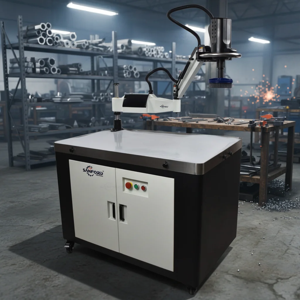 Electric vacuum suction deburring machine, servo motor electric metal deburring polishing machine with table