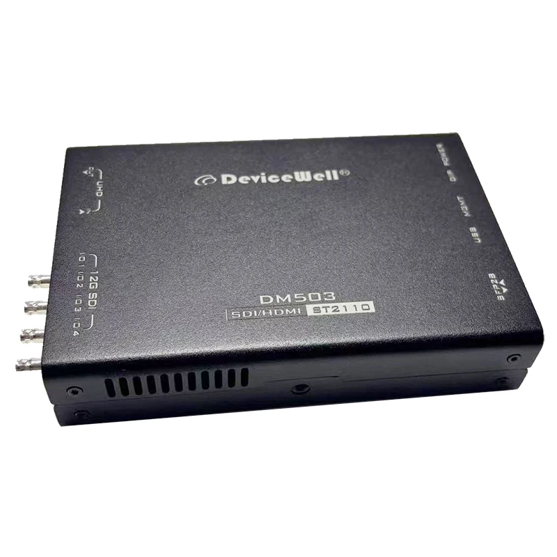 Bidirectional 12G SDI to ST2110 IP Converters 25G ST2110 4x12G SDI BiDi Uncompressed Video Converter DeviceWell DM503AR
