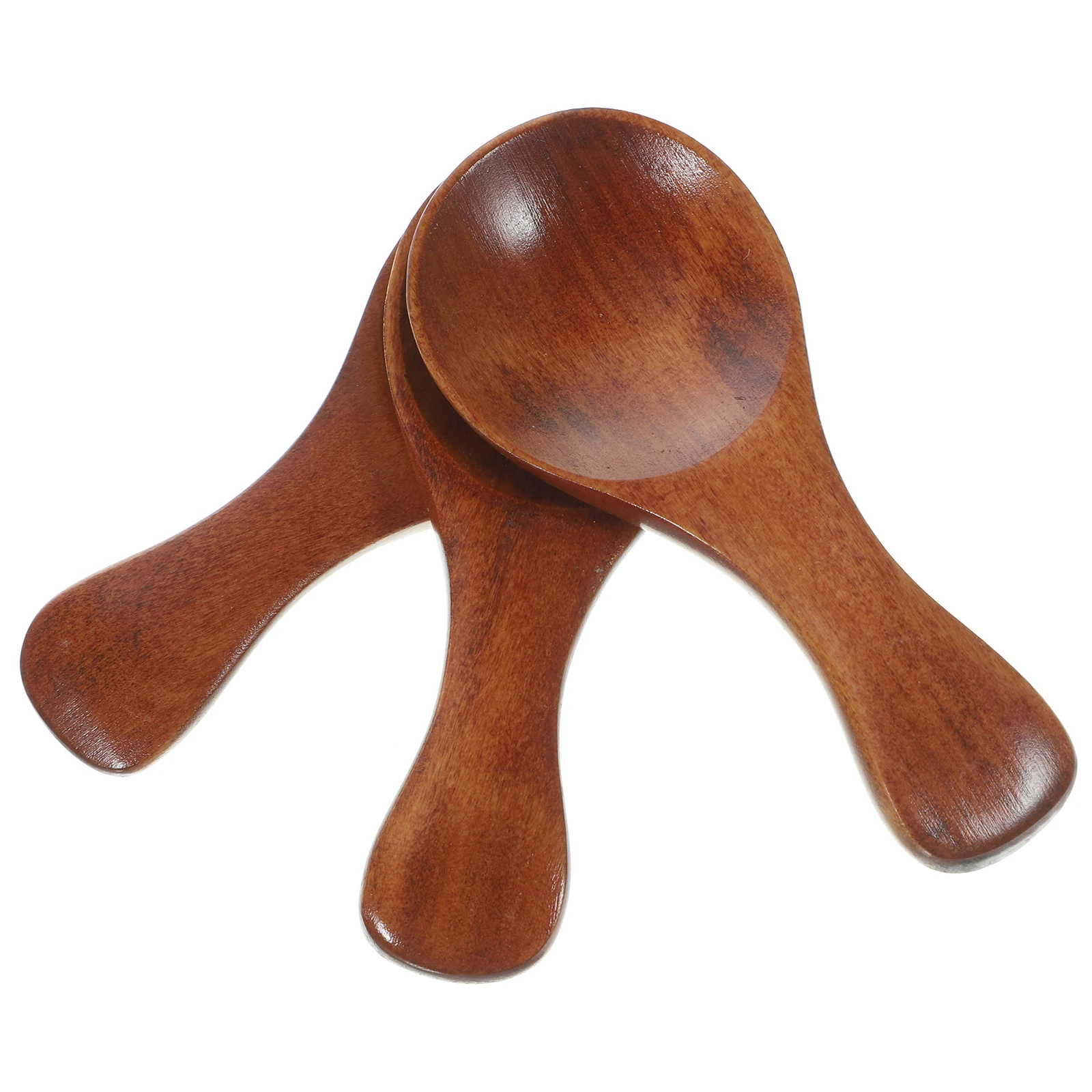 

3Pcs Small Wooden Spoons Smooth Finish Ergonomic Handle for Coffee Cake Soup Rice Salt Pig Scoop Mini Wood Spoon Set