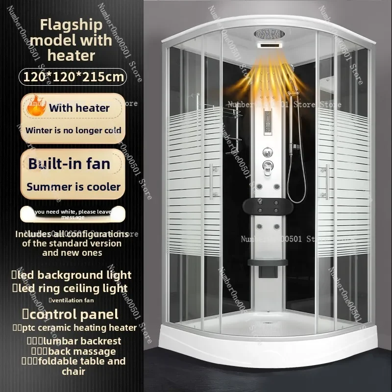 

Integral bathroom Integral shower room Pulley glass fan partition Bathing household integrated closed bath room