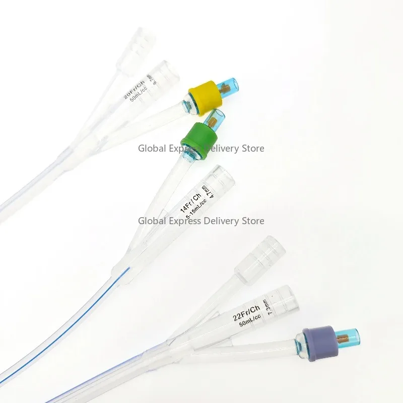Silicone 3-Way Hematuria Catheter CH18 CH20 CH22 CH24 Sizes Available for Urinary Catheterization