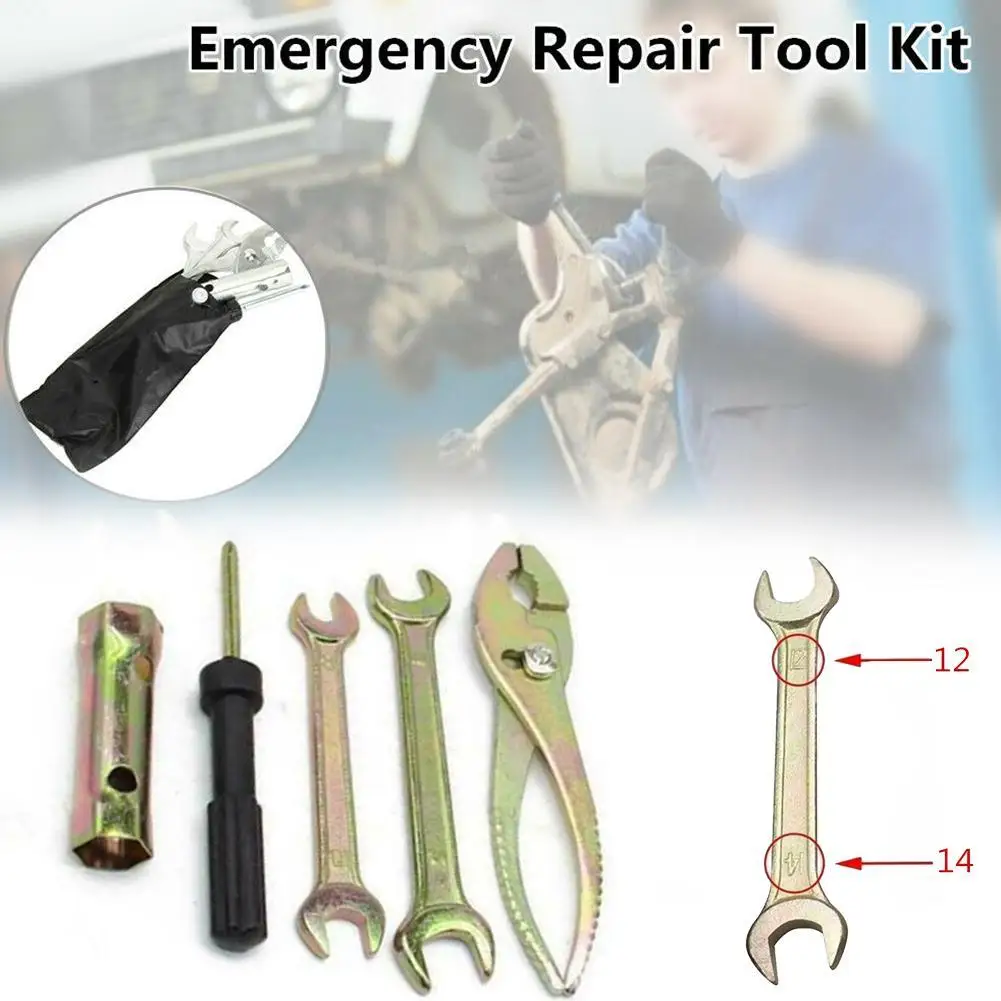 

5pcs/Set Universal Motorcycle Spark Plug Spanner Wrench Socket Tool Kit For Honda/For Suzuki/For BMW/For Polaris/For Kawasaki