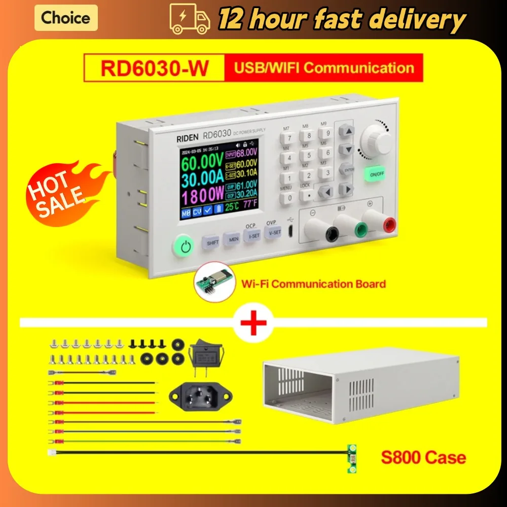 Rd rd6030 rd6030w 60v 30a dc ajustável step down tensão bancada fonte de alimentação regulada conversor buck carregamento da bateria & 1500w psu