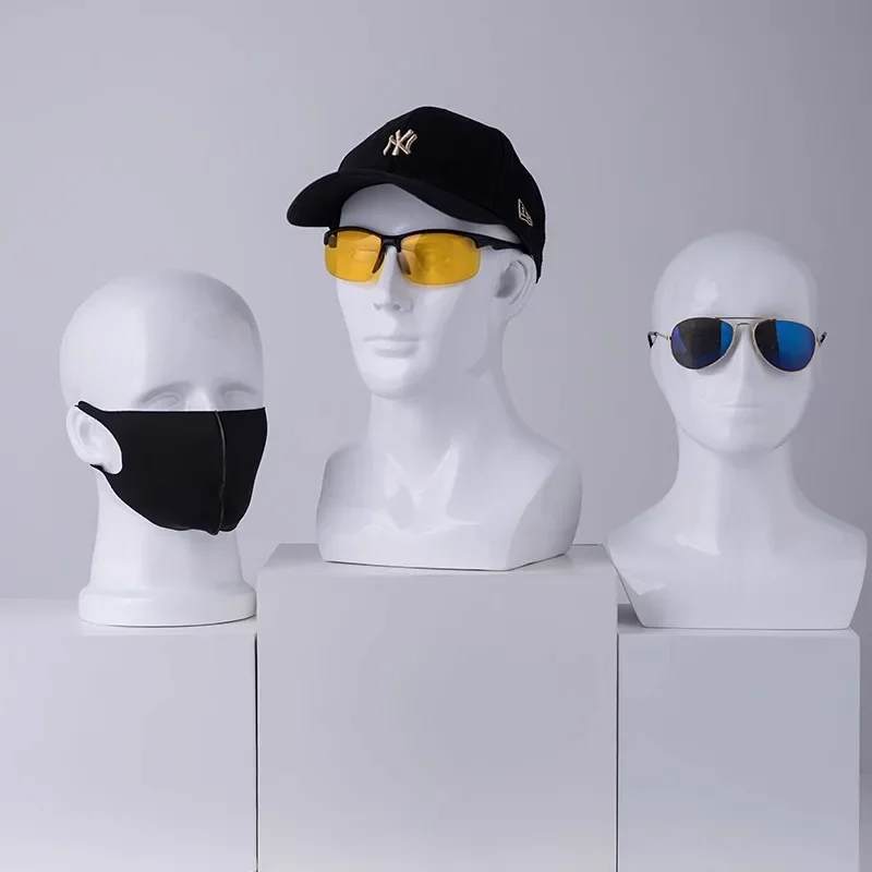 Model head dummy head VR glasses wig hanging hat rack display stand props men's and women's hat rack hat holder storage