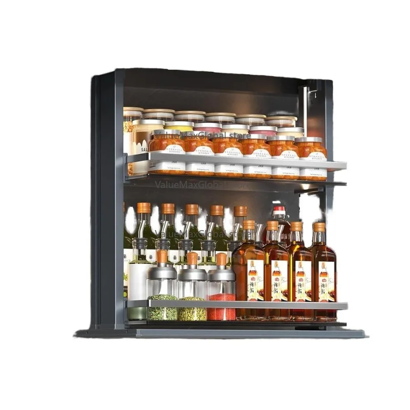 Smart Pull Shelf Electric Upper Kitchen Cabinets Organizer Touch Switch 26\