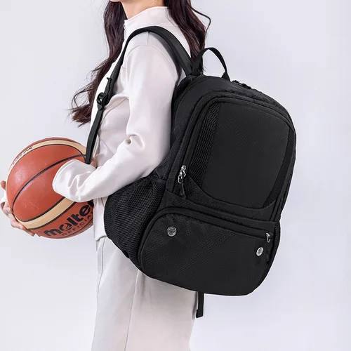 Imagen 2 del producto Mochila de baloncesto, bolsa deportiva grande con soporte para pelotas separado, compartimento para zapatos apto para fútbol, voleibol, natación, gimnasio, viajes