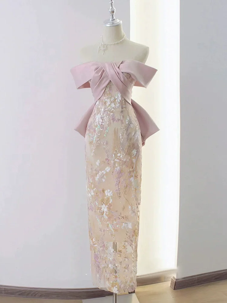 ملابس الزفاف نخب مثير مزاجه فستان طويل النمط الصيني الجديد الصباح ثوب طباعة خمر شيونغسام #6