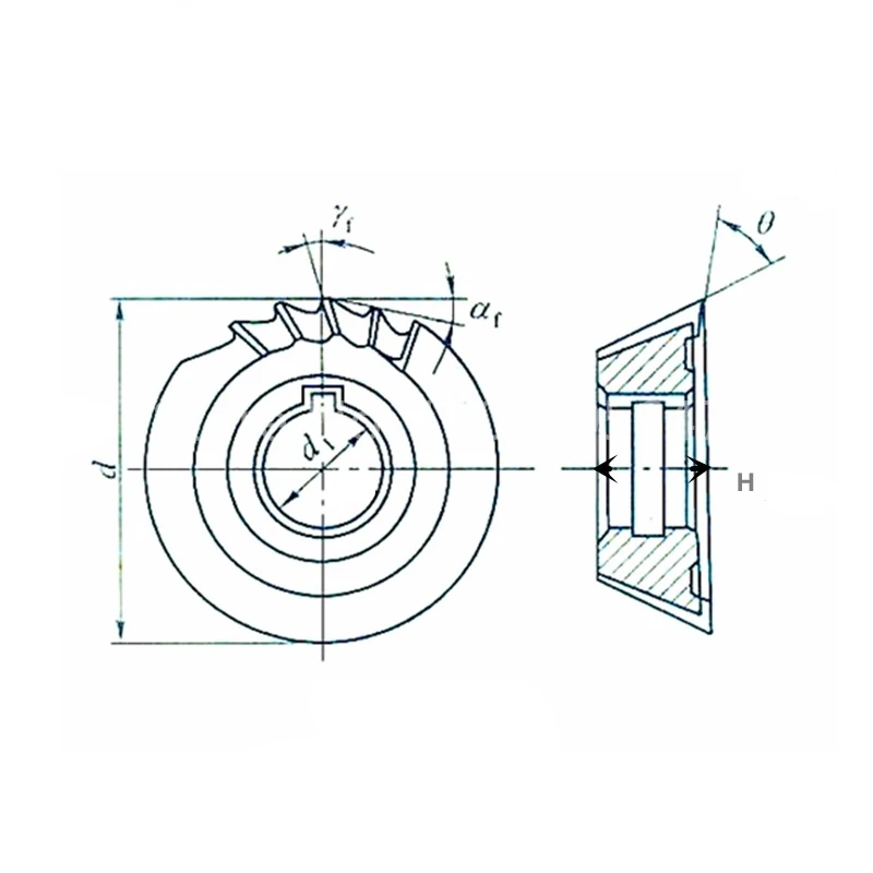 HSS Single Angle Milling Cutter High Speed Steel 6542 45/55/65 Degree