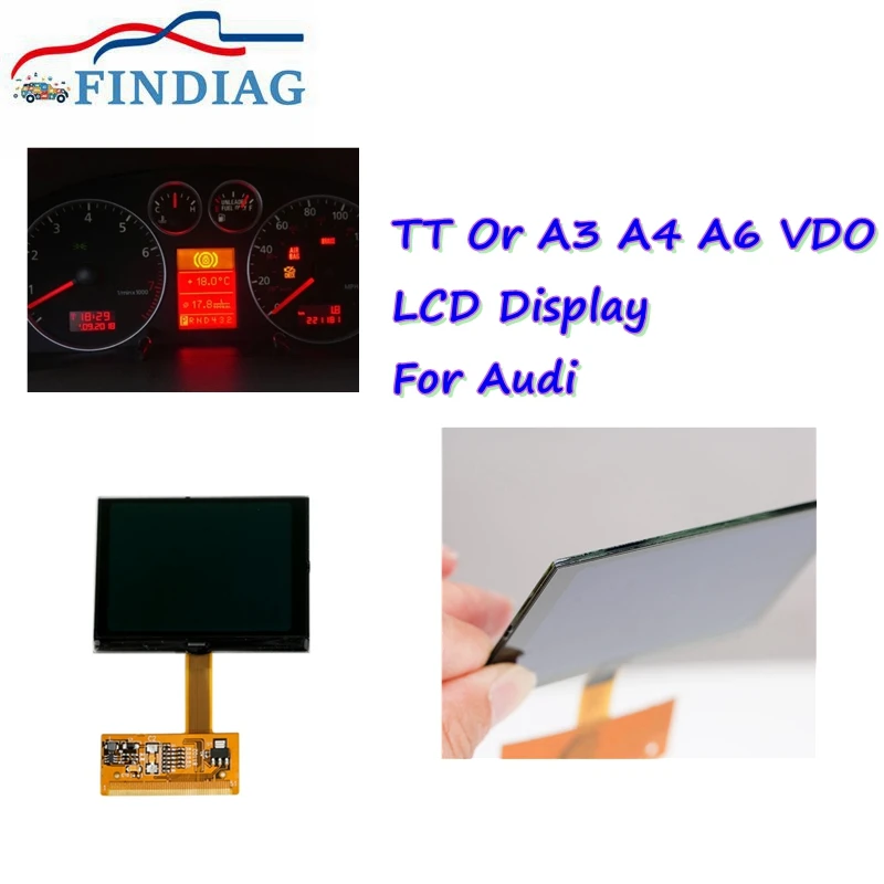 

10pcs/lot Newest For AUDI TT LCD Display Screen Car Accessories For Audi A3 A4 A6 VDO Display Dash Dashboard Repair Professional