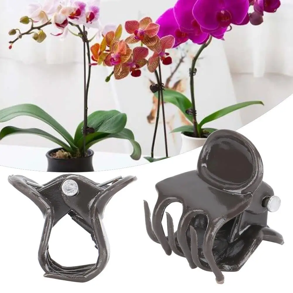 200 Pcs 1.5cm Plant Clip for orchid Support - Plastic Flower Stem Fixing Clamps Garden Tools & Accessories