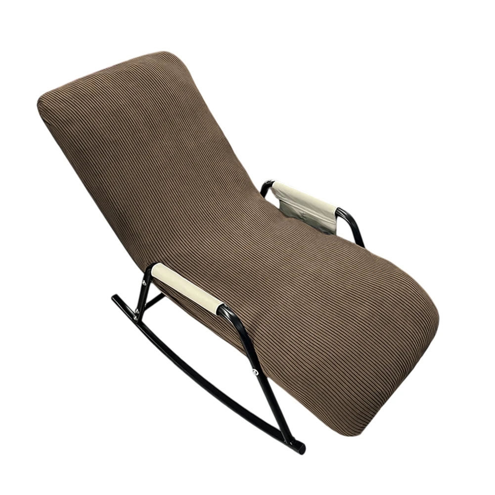 Elastic Fleece Rocking Chair Cover Solid Color Recliner Protective Slipcover For Living Room Patio Furniture Nap Bed Accessories