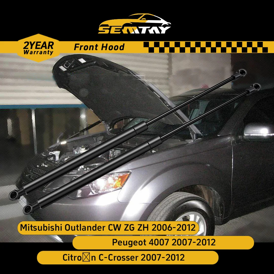 

Стойки капота SEMTAY для Peugeot 4007/Outlander CW ZG ZH 2006-2012/Citroën C-Crosser 2007-2012, поддержка подъема капота, пружинный демпфер