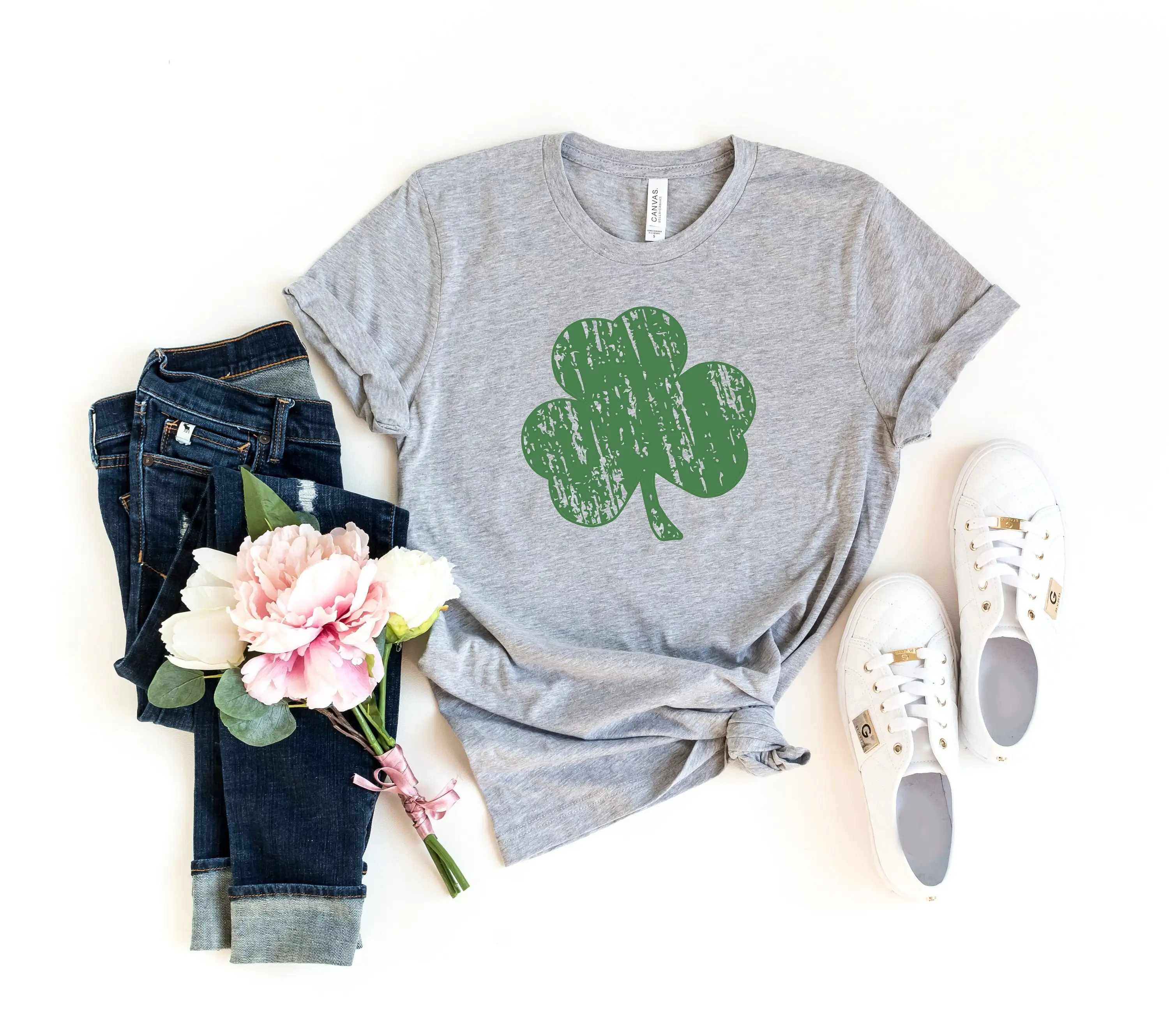 Retro Shamrock Sweater Womens Shenanigans Sweat T Shirt Cute St Patricks Day Lucky Irish Four Leaf Clover