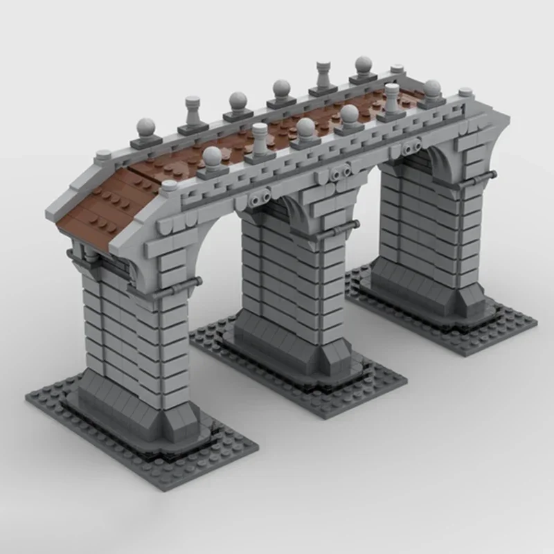 Bloques de construcción de modelo de carretera o castillo Medieval, ladrillos de construcción Moc, tecnología de puente clásico, bloques modulares, regalo de Navidad, juegos de bricolaje, ensamblaje