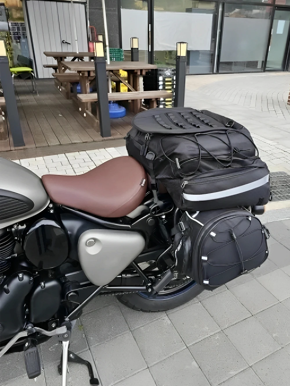 AliExpress YQIUS Universal Motorcycle Back Seat Bag Waterproof Scooter Tail Bag Motorbike Travel Cycling Luggage Bag Riding Pack Accessories