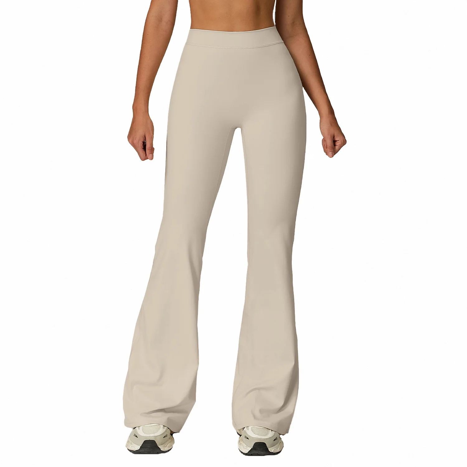 

Maxdutti Woman Clothes Women's Pants And Trousers Sports Pants With High Waist Tight Fit Wide Legs Slimming Effect Flared