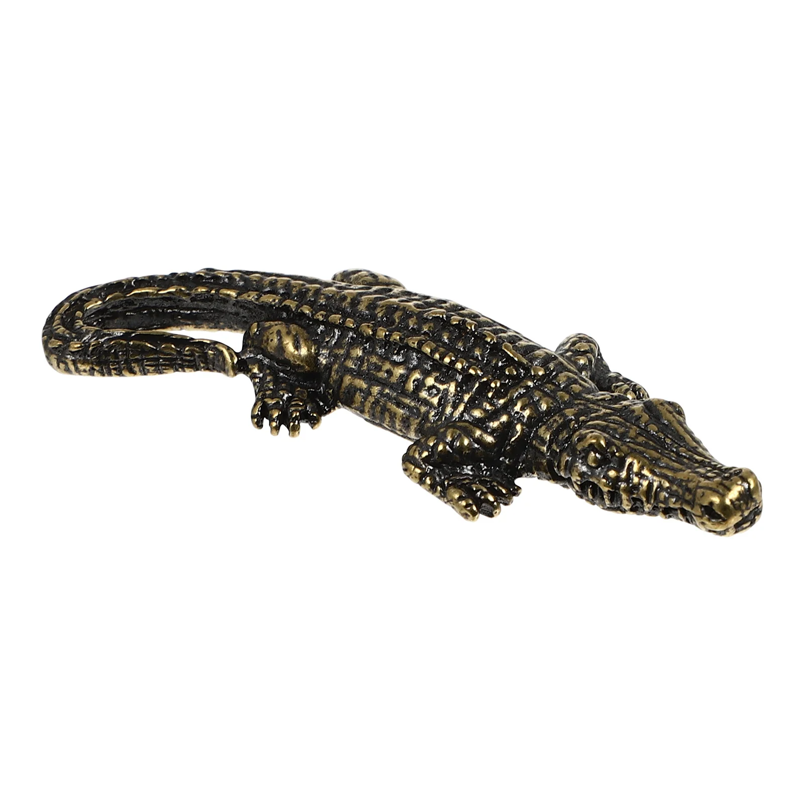 

Brass Alligator Desktop Ornament Creative Handcrafted Table Decoration Eco-Friendly Modern Traditional Home Office Gift