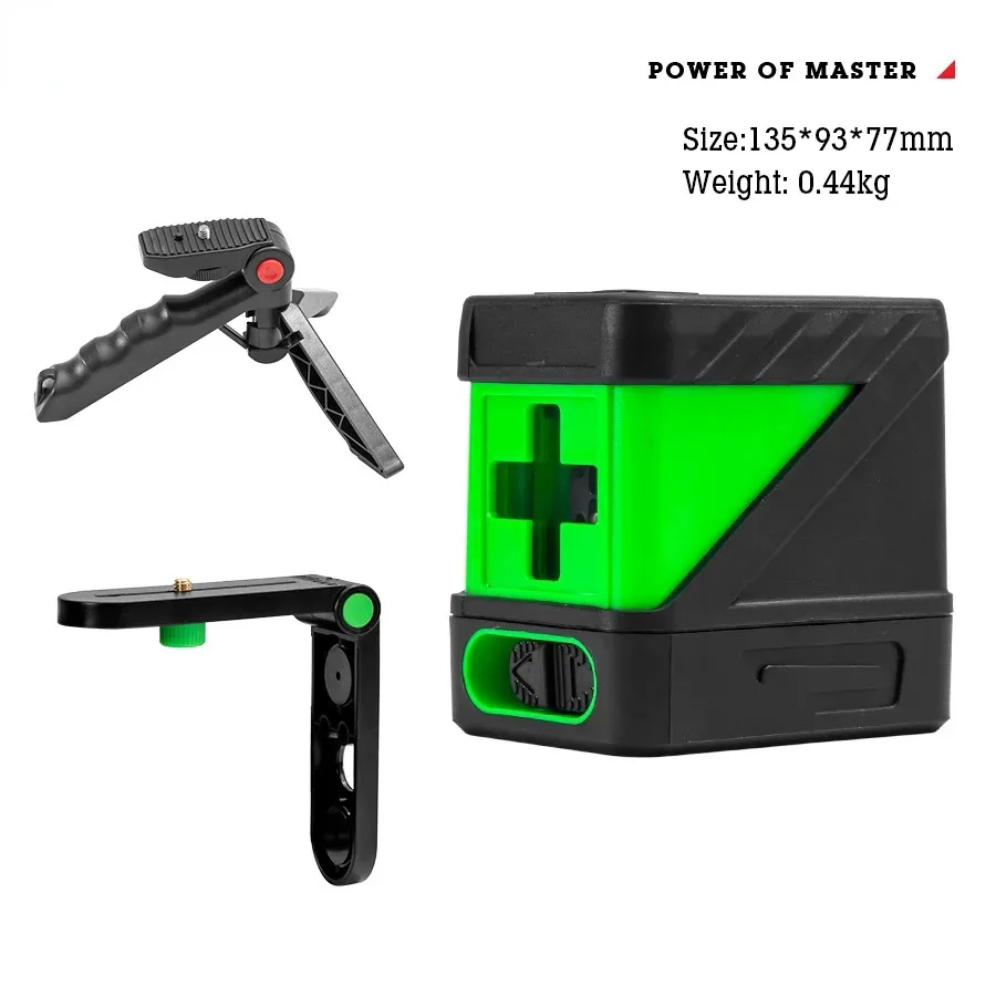 2 Line Laser Level Self Leveling Green Beam Laser Horizontal and Vertical Crosshairs