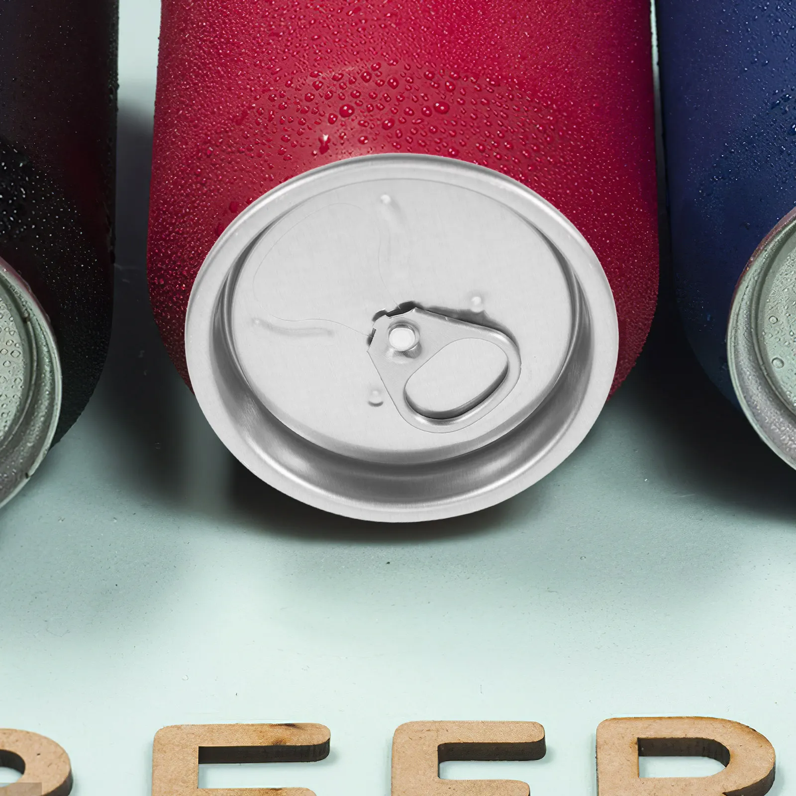10Pcs Aluminum Drink Can Lids Easy Open Pull Ring for Large Mouth Cans Soda Beer Sealing Cap Leakproof Freshness