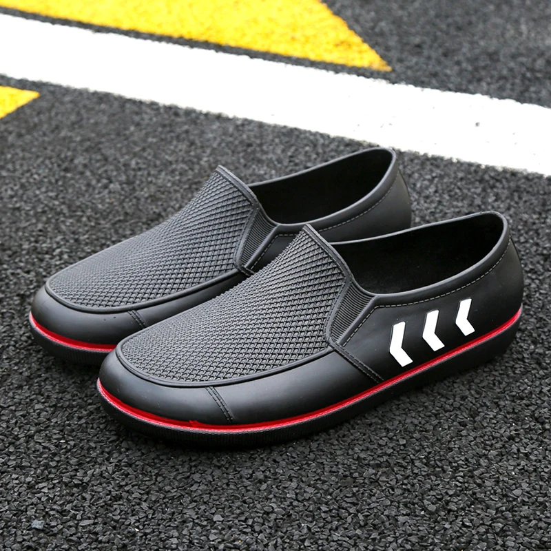 Low-top Waterproof Rain Shoes Men's Wear-resistant Rain Boots Adult Outdoor Summer Short Rubber Shoes Kitchen Rider Water Shoes