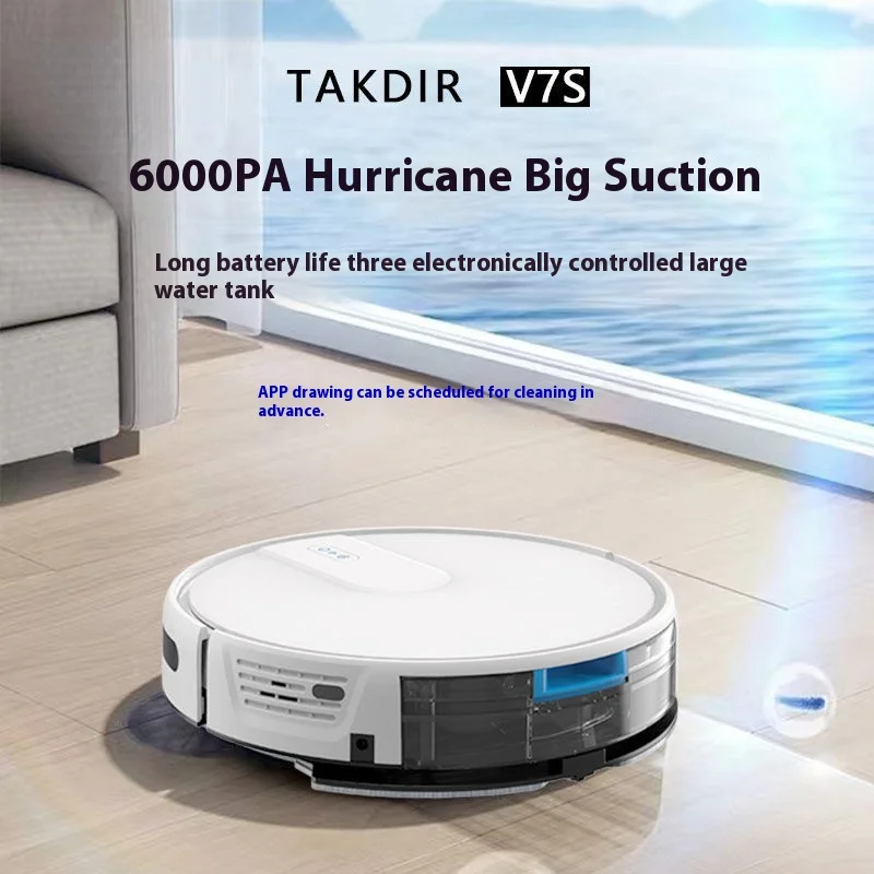 Intelligent fully automatic recharge APP sweeping robot household washing and mopping integrated