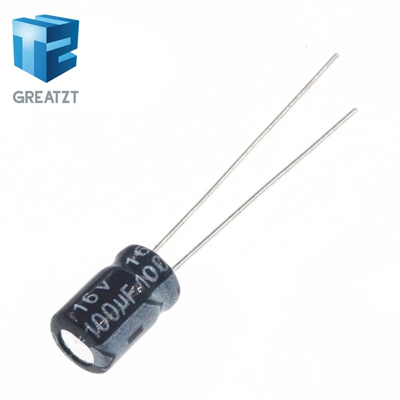 GREATZT 50/100PCS Higt quality 16V100UF 5*7mm 100UF 16V 5*7 Electrolytic capacitor