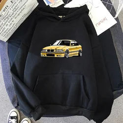 Man Car Printing Hoodies Male Handsome Street Sweatshirts Autumn Winter Long Sleeve Pullovers Soft Fleece Clothing Brand Tops