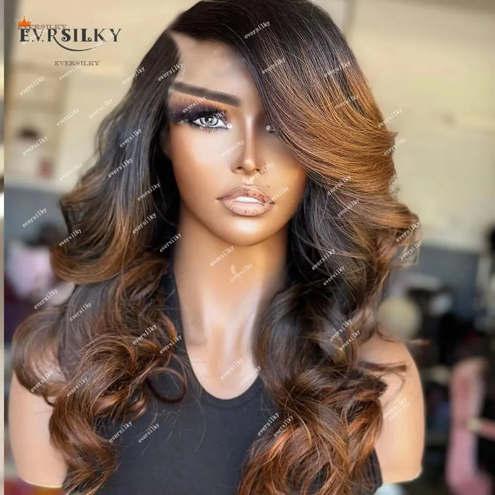 

Парик с V-образным вырезом Ombre, темно-каштановый, из 100% натуральных волос Remy, с небольшими волнами, темно-шоколадный блонд, U-образный, полупарик с густыми концами, плотность 250%