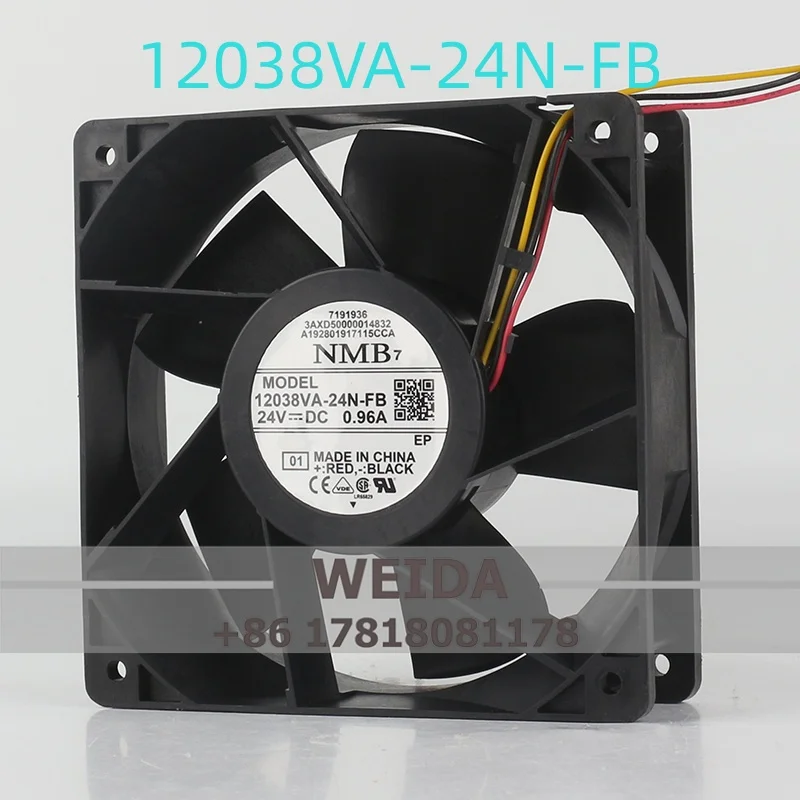 New NMB 5V 12V 48V DC 24V 0.96A AC EC 12038 120X120X38MM 12CM violent frequency converter 12038VA-24N-FB cooling fan