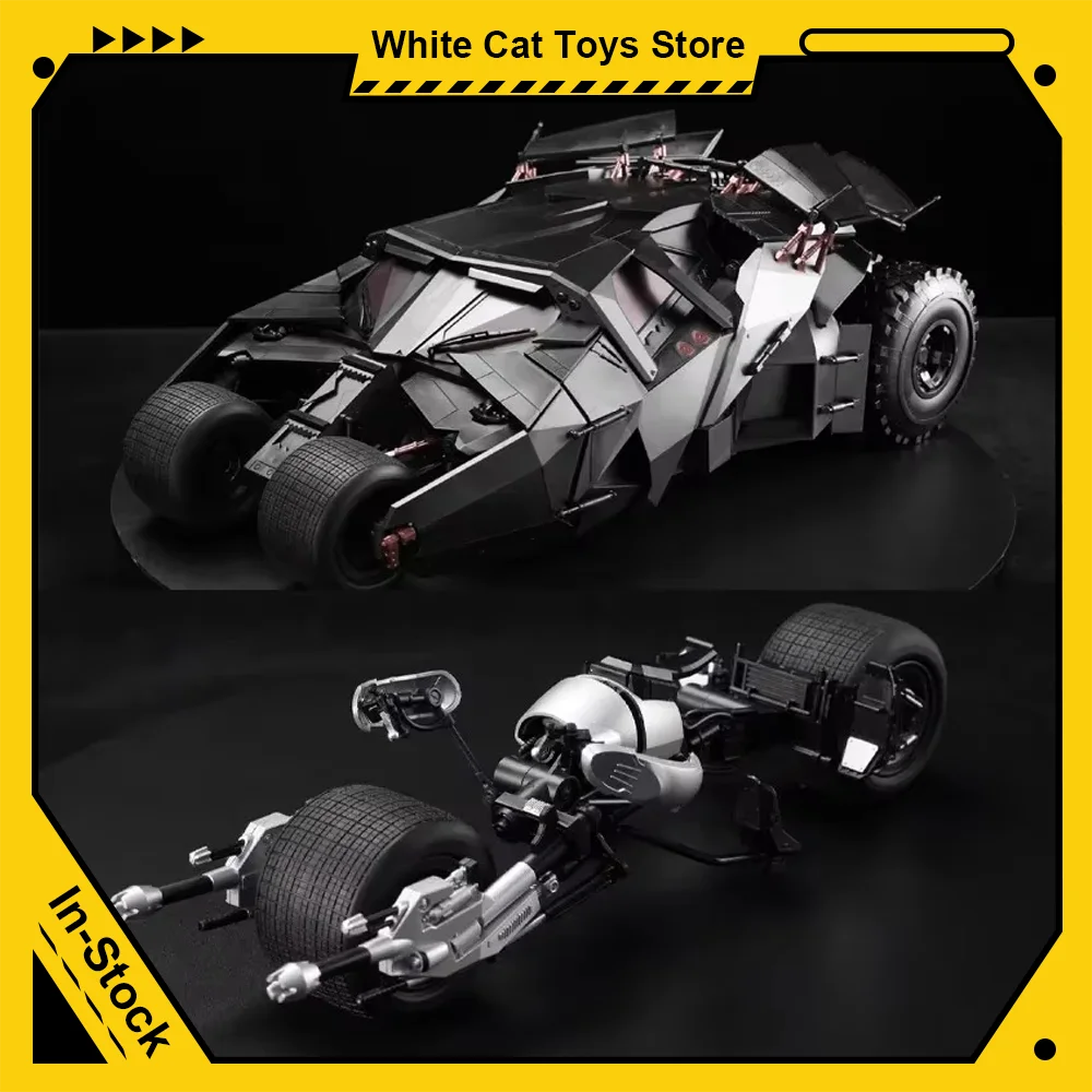 DC Batman Batmobil The Dark Knight Trilogy Assembly Series Modell Fledermaus Signalleuchte Anzug Actionfigur Zusammengebautes Sammlungsspielzeug