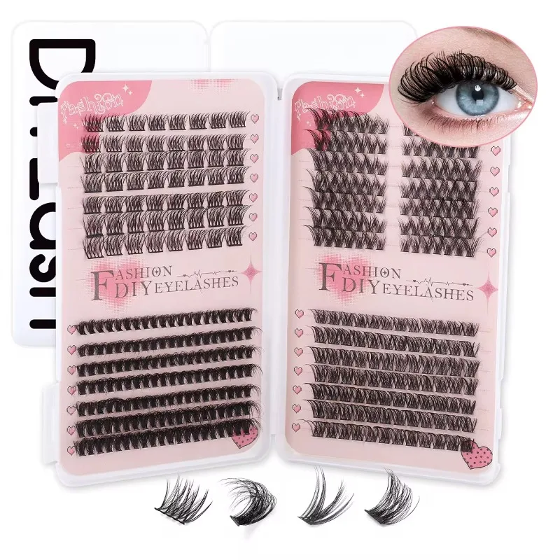 

378 Clusters DIY False Eyelashes Fake Eyelash Extending Lashes Natural Fluffy Easy To Use Cosmetic High-capacity Eyelash Book