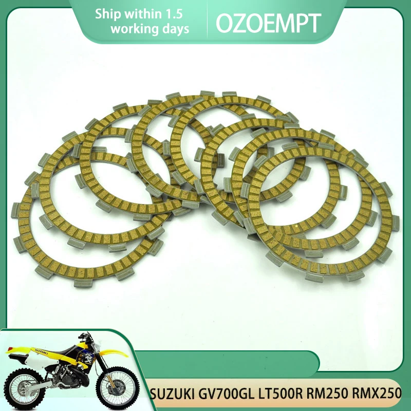 OZOEMPT Fibrous Clutch plate Apply to SUZUKI GV700GL LT500R RM250 RMX250