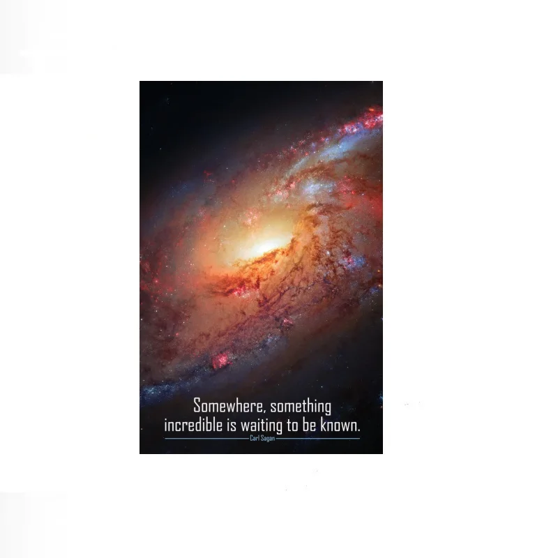 Somewhere Something Incredible is Waiting To Be Known Science Outer Space , Art Picture Print Canvas Poster Home Wall Decor