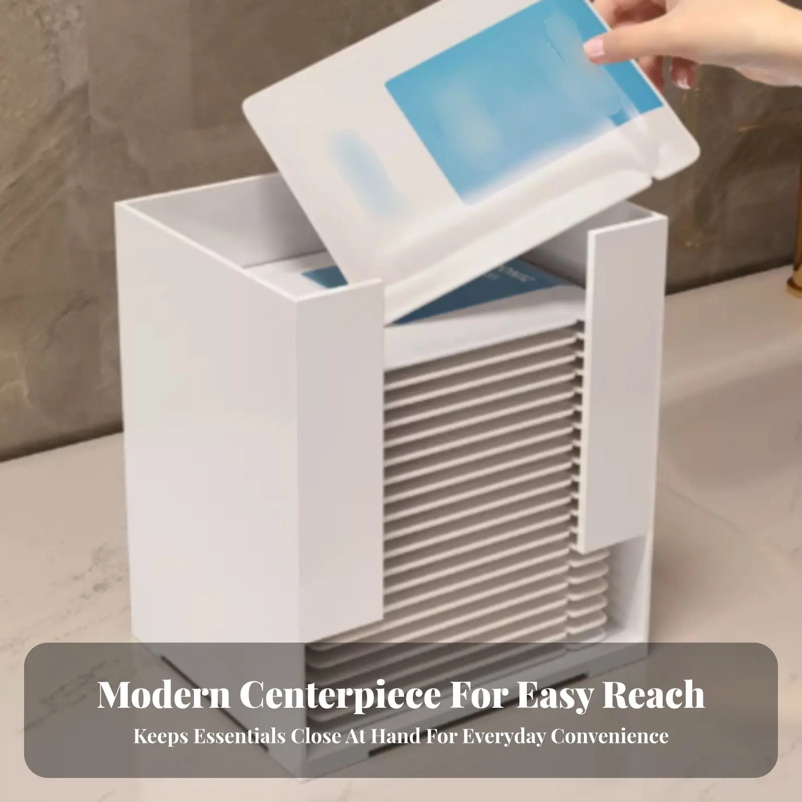 Facial Sheet Dispenser Dispenser Large Capacity Cosmetic Organizer Versatile Easy to Clean for Dermal Care Lovers, Adults