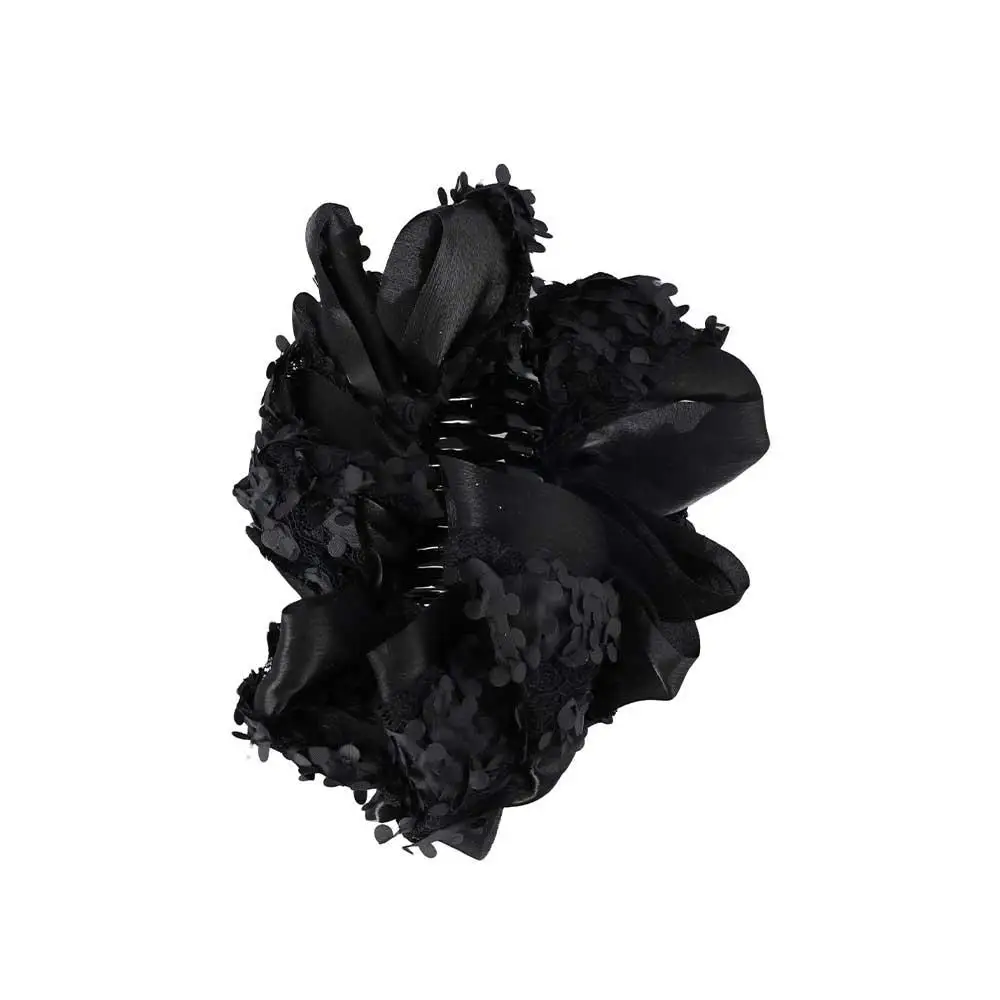 Barrettes Bow Bow Hair Claw Mesh Bubble Shark Clip Lace Multilayer Hair Clips Girls image 4