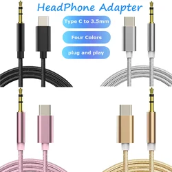 Usb C To 3.5mm Aux Audio Cable Headset Speaker Headphone Jack Adapter Car Aux For iPhone 16 15 Samsung S20 S21 Ultra Xiaomi 14
