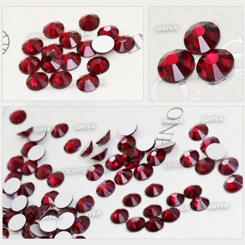 Dark Siam ss16 ss20 Non HotFix Rhinestone For 3D Nail Sequins Design Crystal Glitter Strass Glass Sticker For Manicure Art Decor