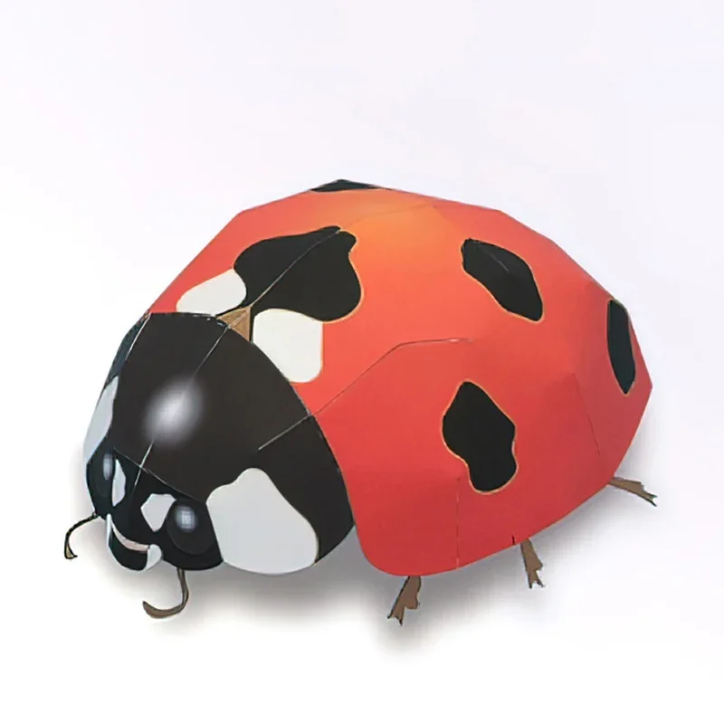 Ladybug Insect Origami Art Mini 3D Folded Paper Model Papercraft Animal Figure DIY Kids Adult Handmade Craft Toys QD-297