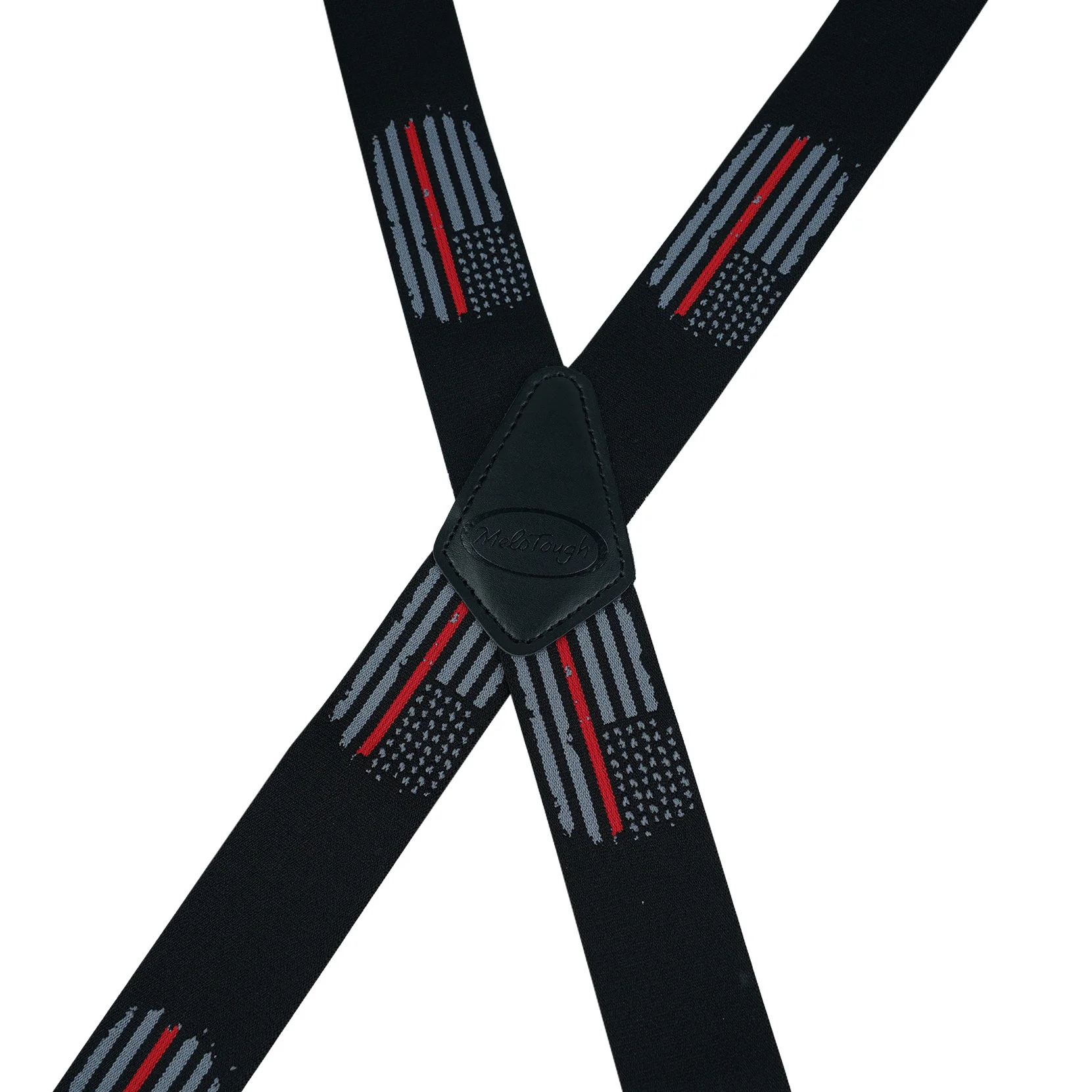 MELOTOUGH-Suspensórios amigáveis para o aeroporto, totalmente elásticos, suspensórios com remendo de couro, 1,5 ", sem clipe plástico Buzz