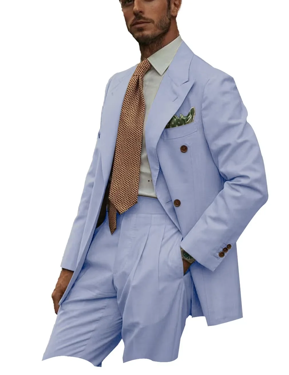 

Solid Color Linen Men's Suit 2 Pieces Fashion Business Casual Summer Elegant Prom Wedding Groom Tuxedos High Quality Suits