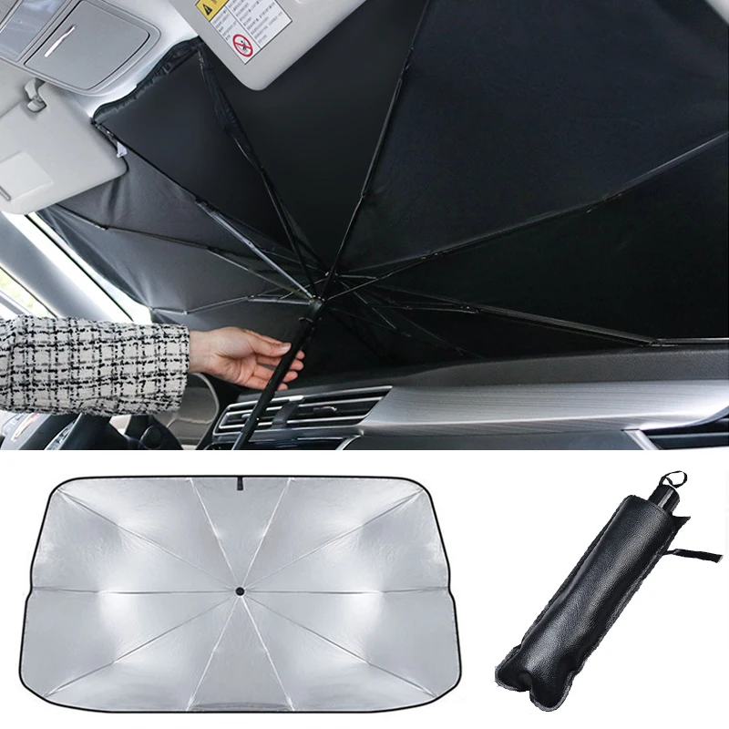 Car Sun Visor Front Windshield Sunshade Parasol For Folding Shading Umbrellas Lnterior Summer Protection Heat Insulation Cloth