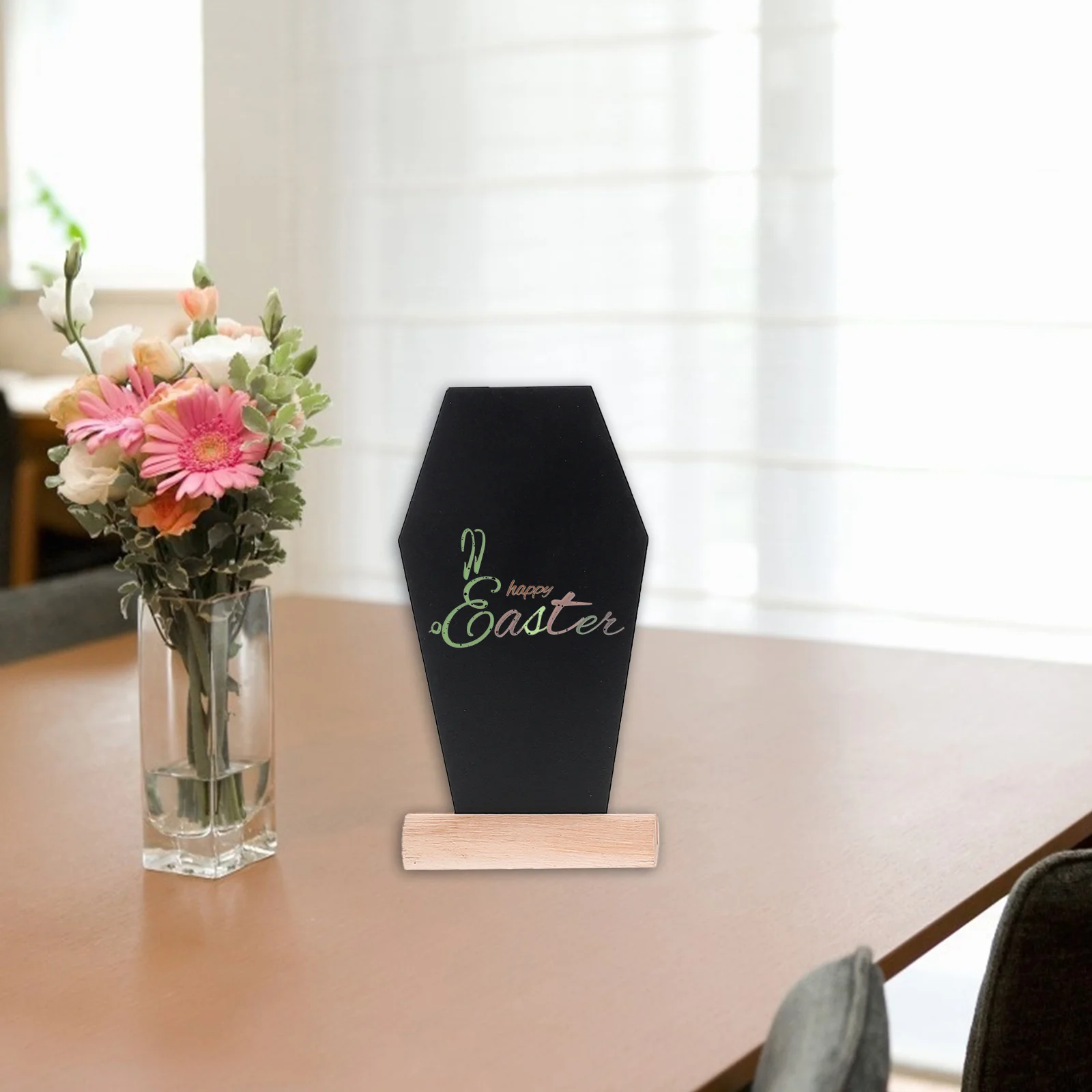 

4pcs Tombstone Shape Blackboards Coffin Message Easter Party Decor Tombstones Signs Wooden Coffin Board Writing Surface
