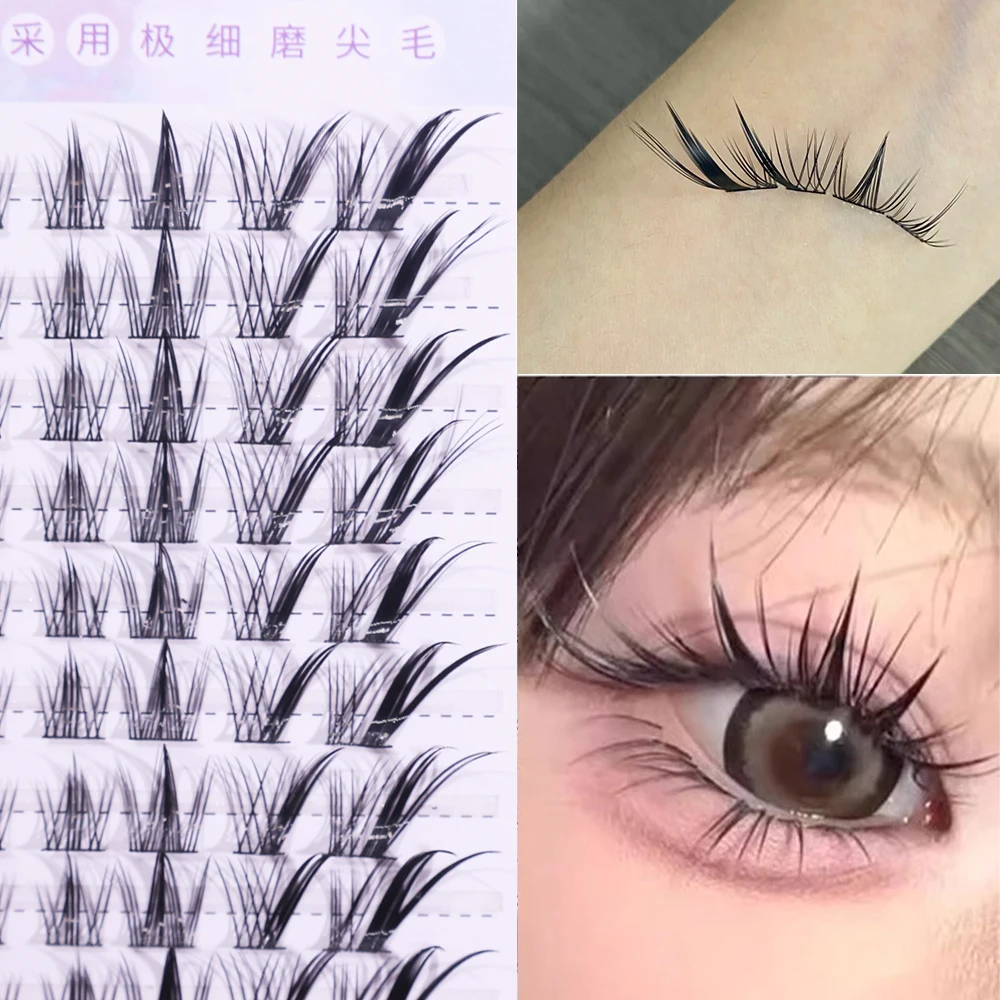

3D Curling Natural False Eyelashes C Curl Manga DIY Lash Extensions Wispy Individual Lashes for Eyelash Extensions Fox Eyelashes