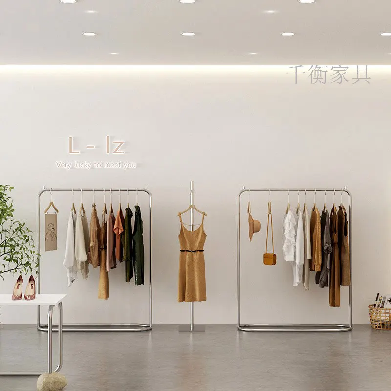 Clothing Store Round Nakajima Hanger Side Hanging Stainless Steel Creative Display Rack
