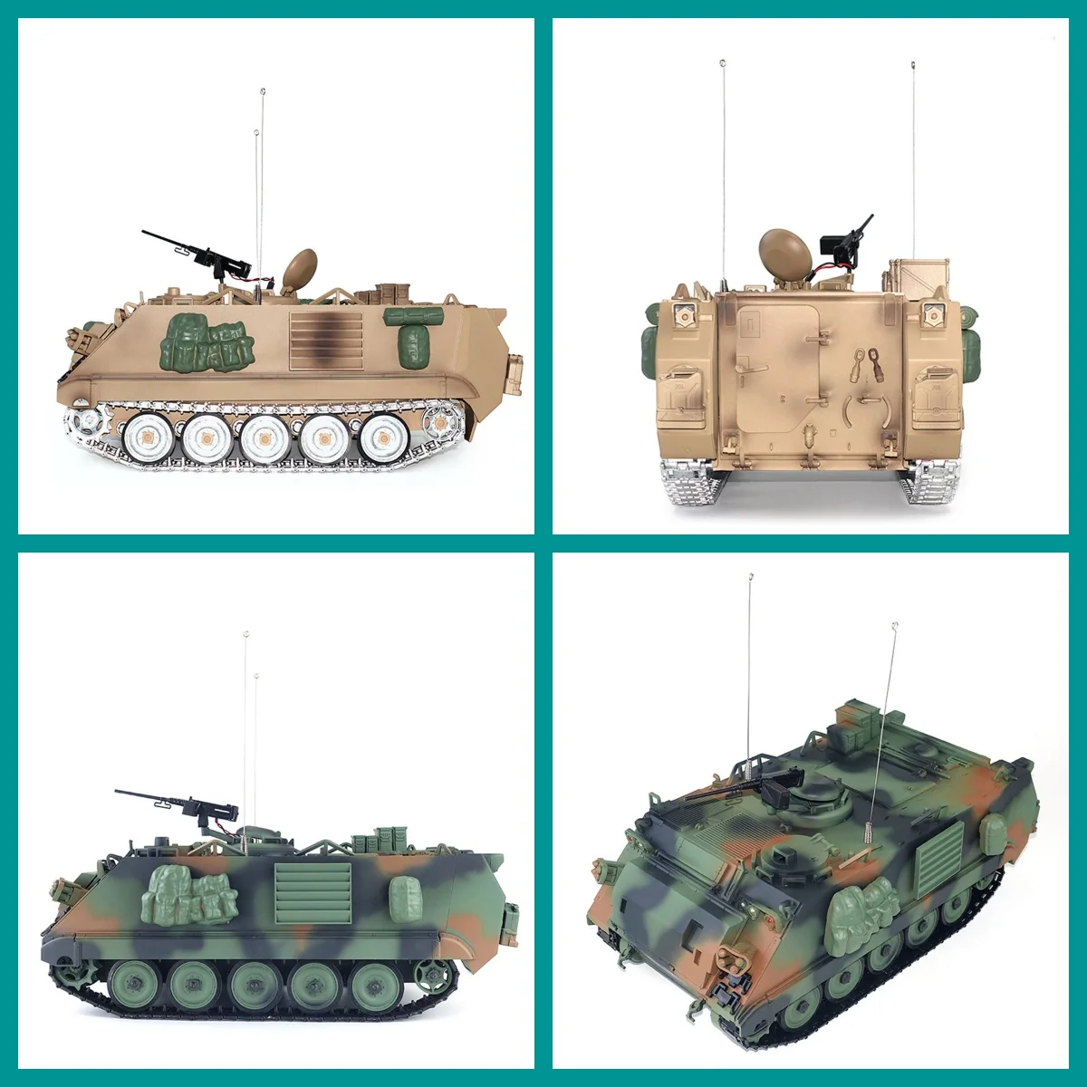 

Подарок TD 1/16 RC Tank M2412-C M113A2 APC Инфракрасная турель, вращающаяся на 360 градусов металлическая танка с колесом, электрическая военная машина