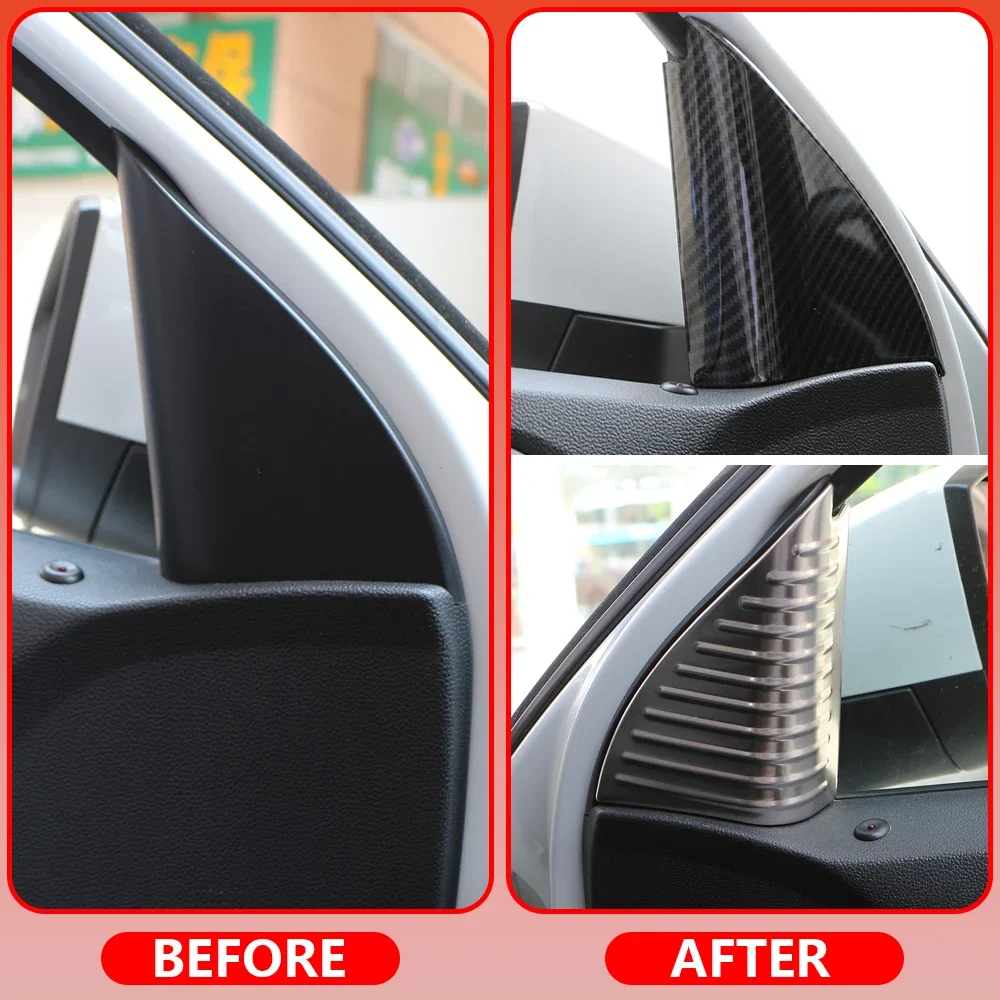 Car Front Door Pillar Cover for Volkswagen VW Troc T-roc 2018 2019 2020 2021 2022 Decorative Sticker Trim Interior Accessories