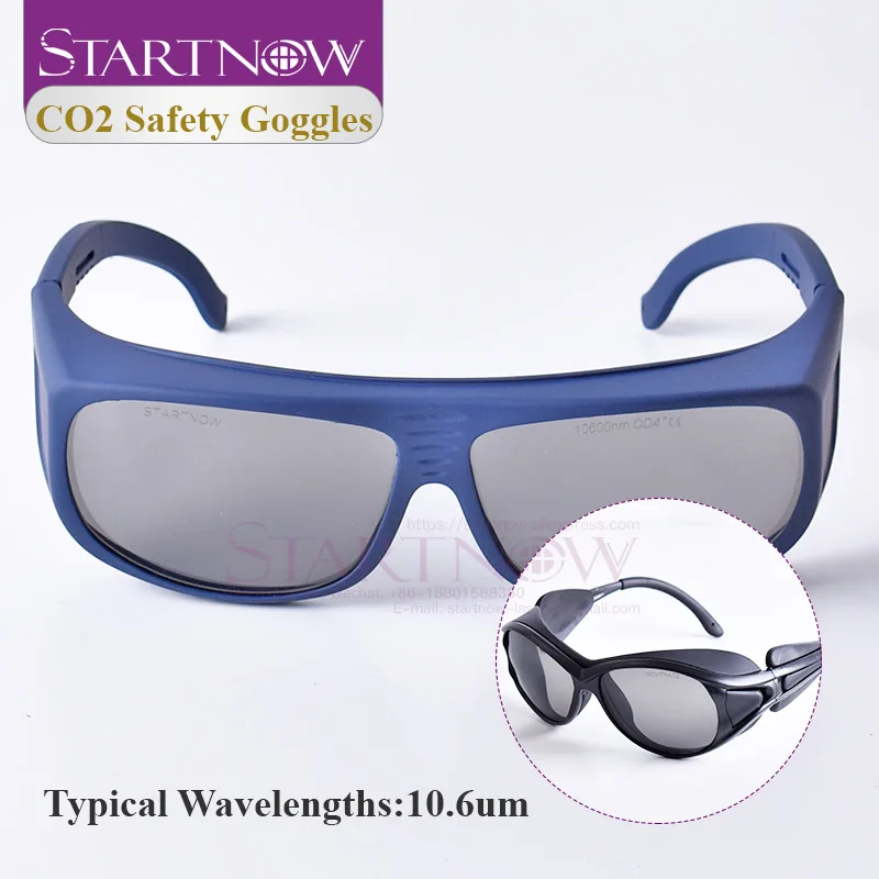 Startnow Laser Protection Goggles OD4+ 10.6um CE CO2 Cutting Marking Machine Parts Protective Eyewear Shield Safety Glasses