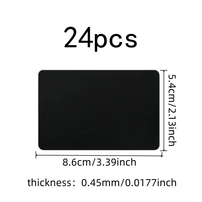 24 pcs 0.45mm Laser Engraving Cards with Durable Scratch Resistant, ideal for Sublimation Printing and Sublimation Printing