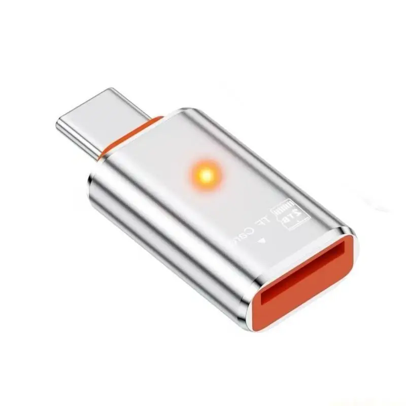 Type C USB2.0 Portable Memory Card Reader Fast Speed TFs OTG Adapter Hot Swap